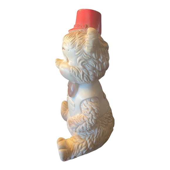 Rubber Squeak Toy Bear Edward Mobley Co Hat Tie Vest Works Vintage READ - Picture 7 of 11